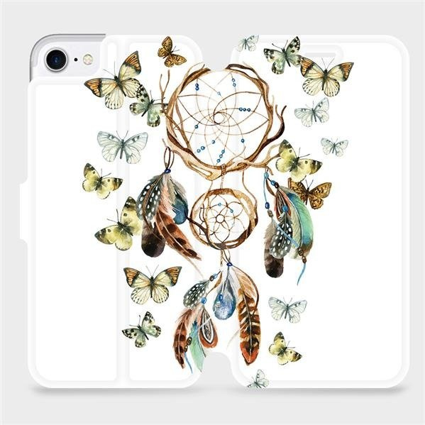 Flipové pouzdro Mobiwear - Apple iPhone 7 - M001P Lapač a motýlci
