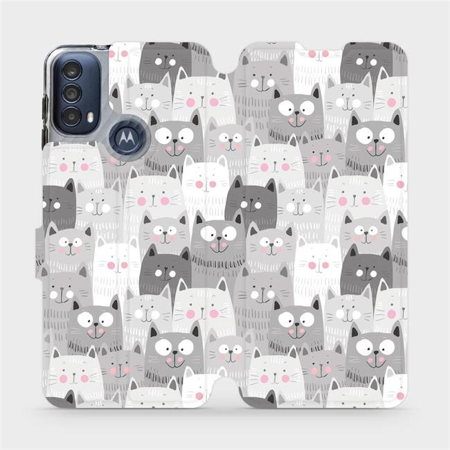 Flipové pouzdro Mobiwear - Motorola Moto E40 - M099P Kočičky