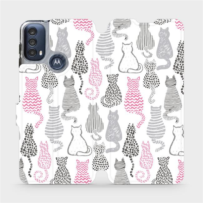 Flipové pouzdro Mobiwear - Motorola Moto E40 - MX01S Kočičí zádíčka