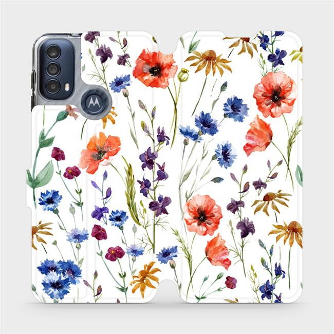 Flipové pouzdro Mobiwear - Motorola Moto E40 - MP04S Luční kvítí