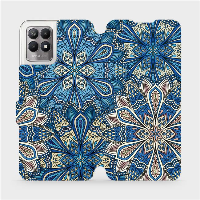 Flipové pouzdro Mobiwear - Realme 8i - V108P Modré mandala květy