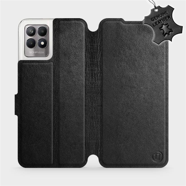 Kožené flip pouzdro Mobiwear - Realme 8i - Černé
