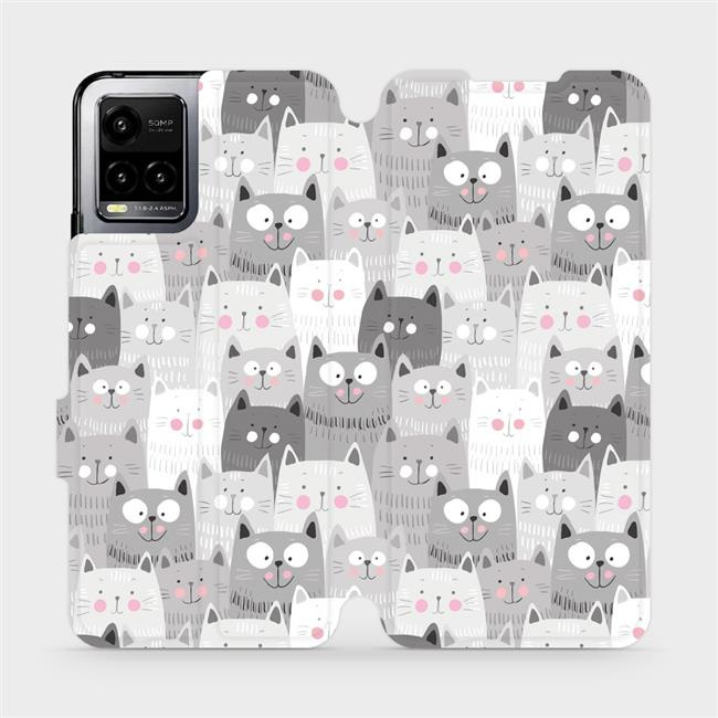 Flipové pouzdro Mobiwear - Vivo Y33s - M099P Kočičky