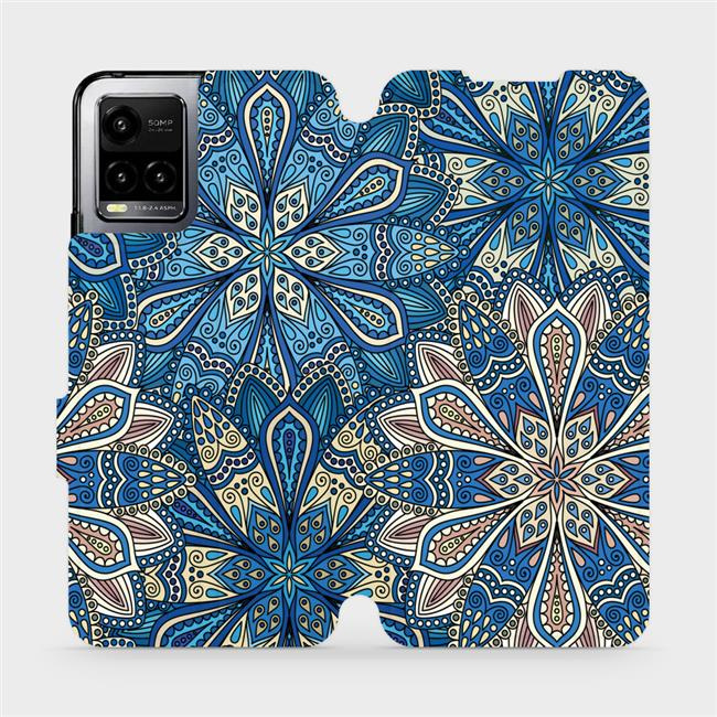 Flipové pouzdro Mobiwear - Vivo Y33s - V108P Modré mandala květy