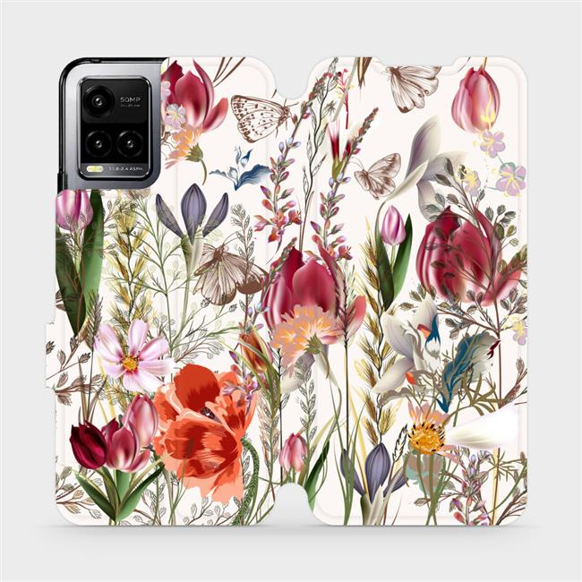 Flipové pouzdro Mobiwear - Vivo Y33s - MP01S Rozkvetlá louka