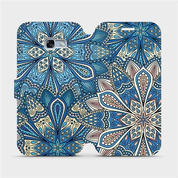 Flipové pouzdro Mobiwear - Samsung Galaxy A3 2017 - V108P Modré mandala květy