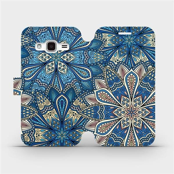 Flipové pouzdro Mobiwear - Samsung Galaxy J3 2016 - V108P Modré mandala květy