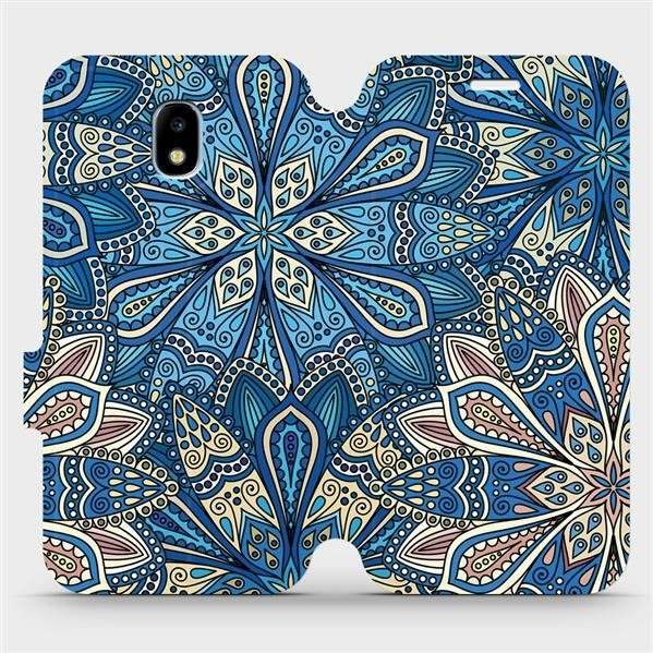 Flipové pouzdro Mobiwear - Samsung Galaxy J3 2017 - V108P Modré mandala květy