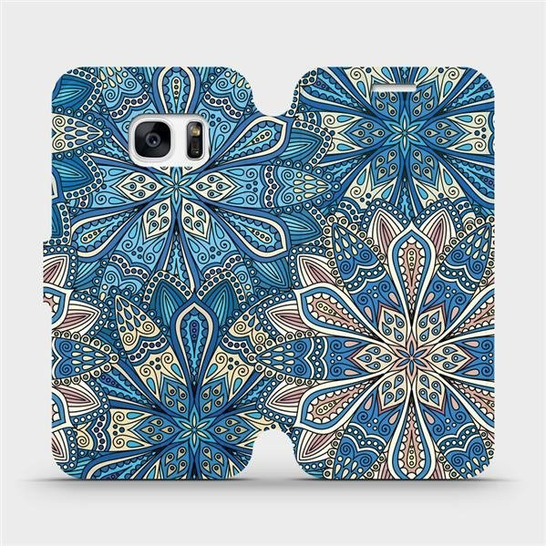 Flipové pouzdro Mobiwear - Samsung Galaxy S7 - V108P Modré mandala květy