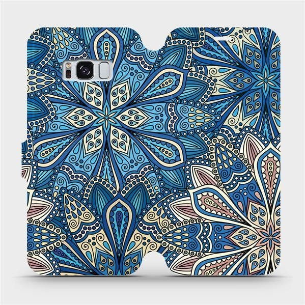Flipové pouzdro Mobiwear - Samsung Galaxy S8 - V108P Modré mandala květy