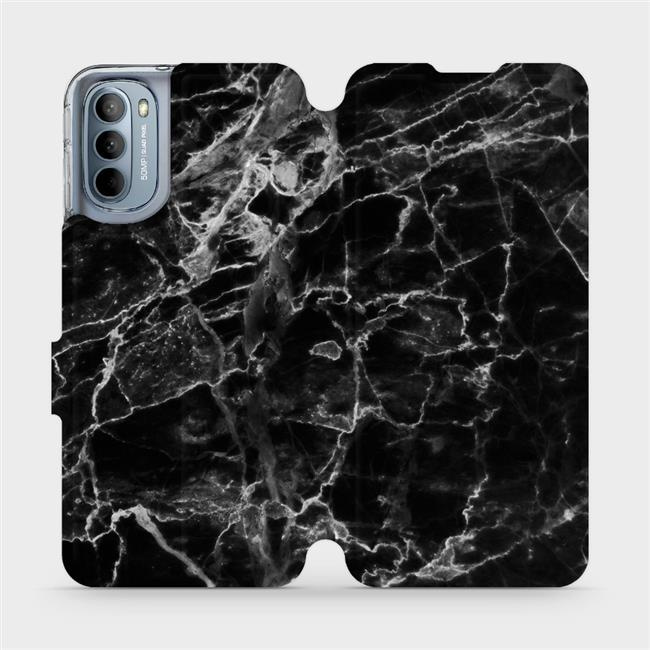 Flipové pouzdro Mobiwear - Motorola Moto G31 - V056P Černý mramor