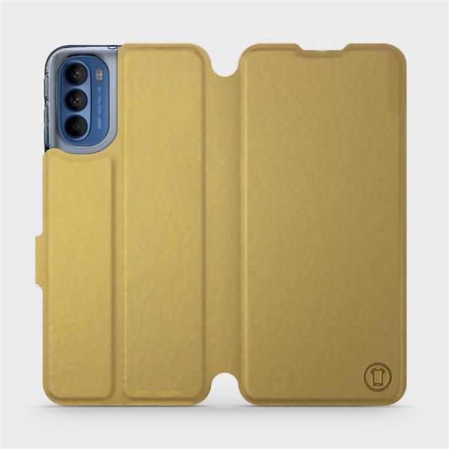Flipové pouzdro Mobiwear - Motorola Moto G41 - Zlatavé a šedé