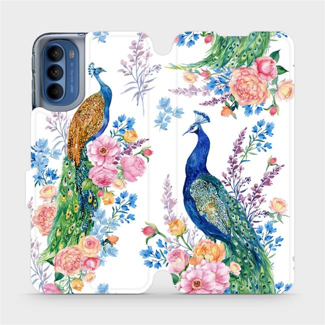 Flipové pouzdro Mobiwear - Motorola Moto G41 - MX08S Pávi
