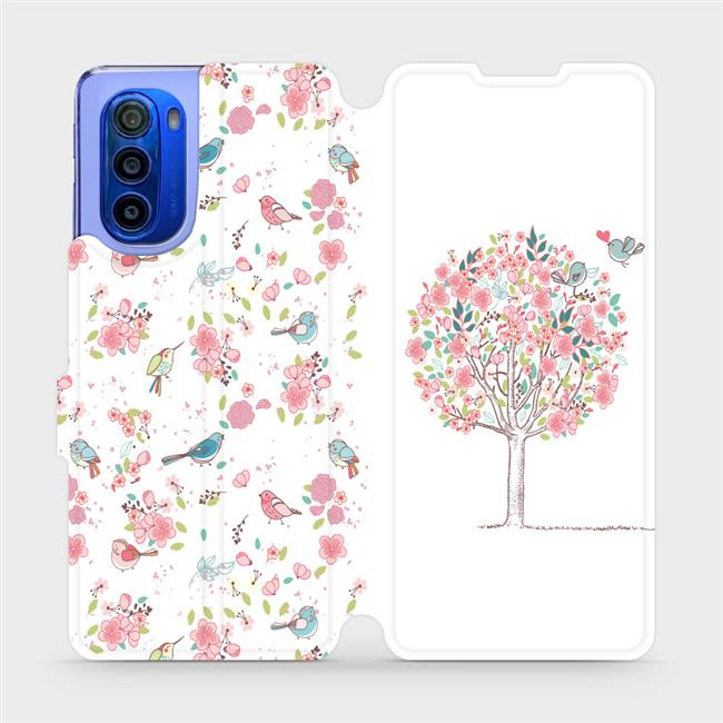 Flipové pouzdro Mobiwear - Motorola Moto G51 5G - M120S Strom a ptáčci