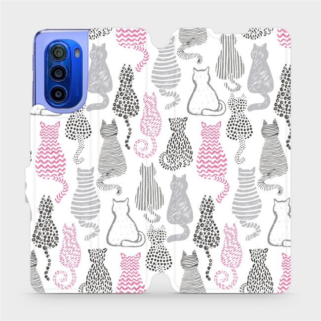 Flipové pouzdro Mobiwear - Motorola Moto G51 5G - MX01S Kočičí zádíčka