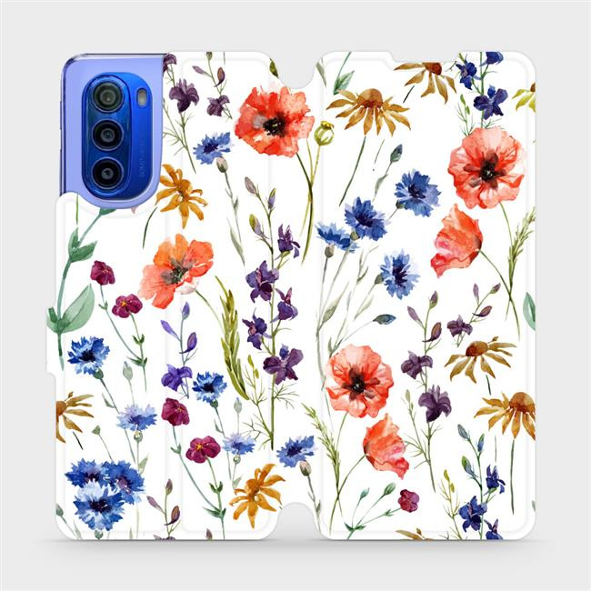 Flipové pouzdro Mobiwear - Motorola Moto G51 5G - MP04S Luční kvítí