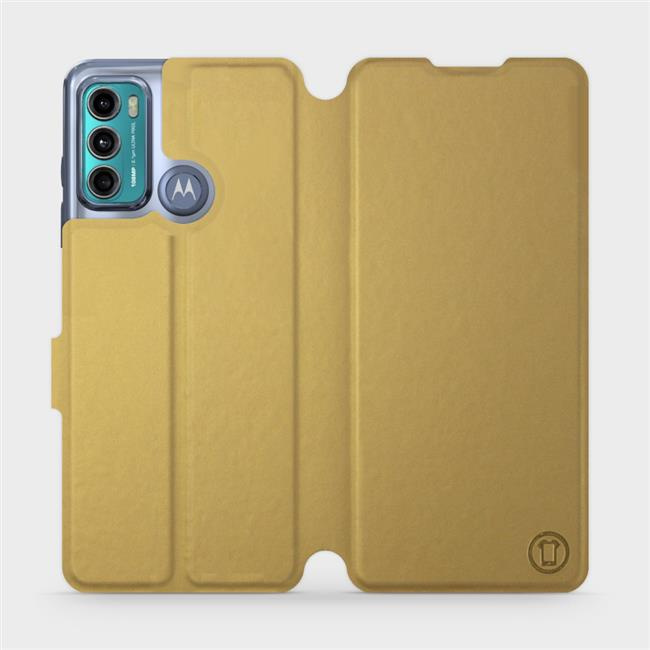 Flipové pouzdro Mobiwear - Motorola Moto G60 - Zlatavé a šedé