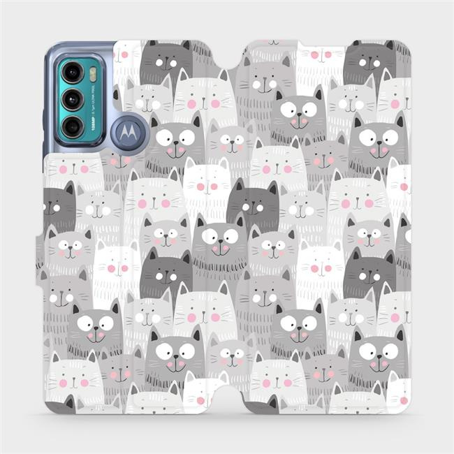 Flipové pouzdro Mobiwear - Motorola Moto G60 - M099P Kočičky