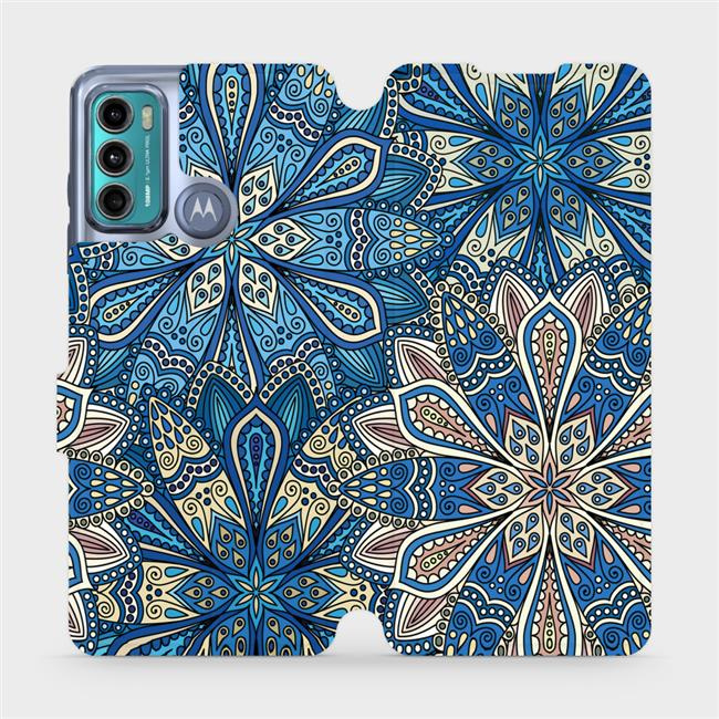 Flipové pouzdro Mobiwear - Motorola Moto G60 - V108P Modré mandala květy