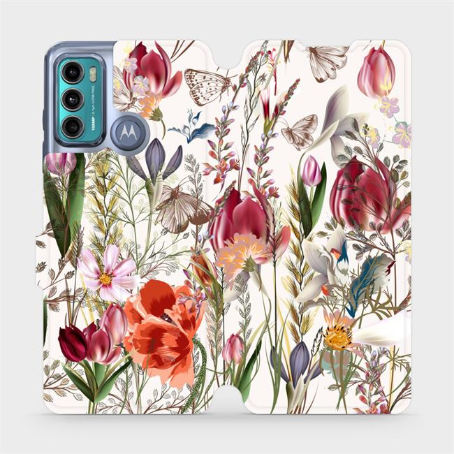 Flipové pouzdro Mobiwear - Motorola Moto G60 - MP01S Rozkvetlá louka