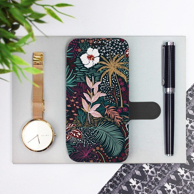 Flipové pouzdro Mobiwear - Vivo Y33S - VP13S Temná flóra