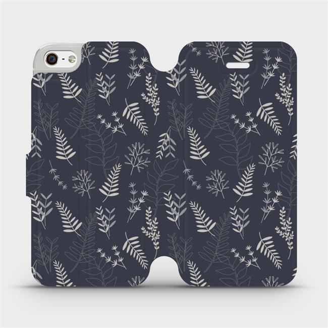 Flipové pouzdro Mobiwear - Apple iPhone SE / iPhone 5 / iPhone 5S - VP15S Kapradiny