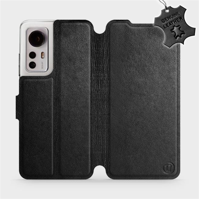 Kožené flip pouzdro Mobiwear - Xiaomi 12 / Xiaomi 12X - Černé