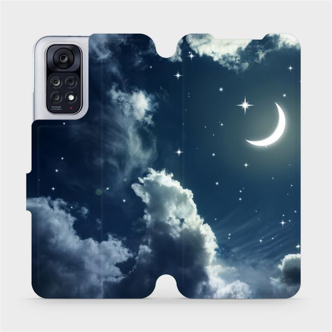 Flipové pouzdro Mobiwear - Xiaomi Redmi Note 11 / 11S - V145P Noční obloha s měsícem