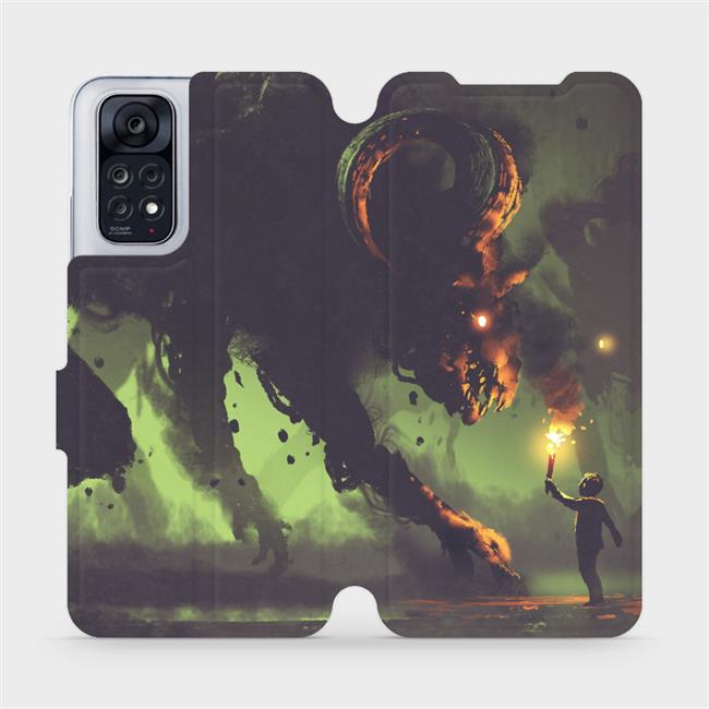 Flipové pouzdro Mobiwear - Xiaomi Redmi Note 11 / 11S - VA08P Příšera a kluk s pochodní