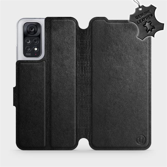 Kožené flip pouzdro Mobiwear - Xiaomi Redmi Note 11 / 11S - Černé