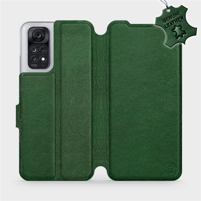 Kožené flip pouzdro Mobiwear - Xiaomi Redmi Note 11 / 11S - Zelené