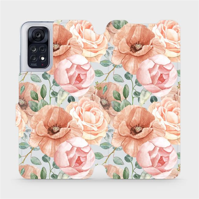 Flipové pouzdro Mobiwear - Xiaomi Redmi Note 11 / 11S - MP02S Pastelové květy