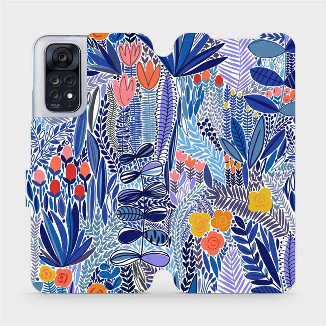 Flipové pouzdro Mobiwear - Xiaomi Redmi Note 11 / 11S - MP03P Modrá květena
