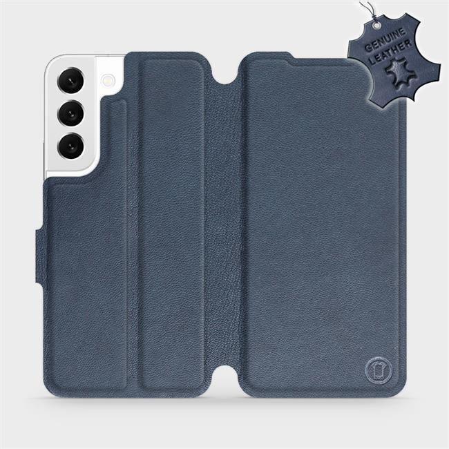 Kožené flip pouzdro Mobiwear - Samsung Galaxy S22 - Modré