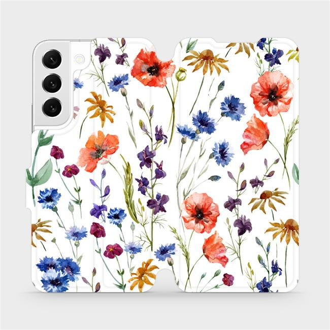 Flipové pouzdro Mobiwear - Samsung Galaxy S22 - MP04S Luční kvítí