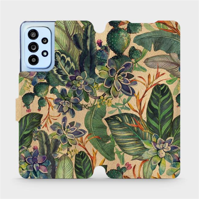 Flipové pouzdro Mobiwear - Samsung Galaxy A53 5G - VP05S Sukulenty
