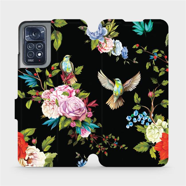 Flipové pouzdro Mobiwear - Xiaomi Redmi Note 11 Pro 5G - VD09S Ptáčci a květy