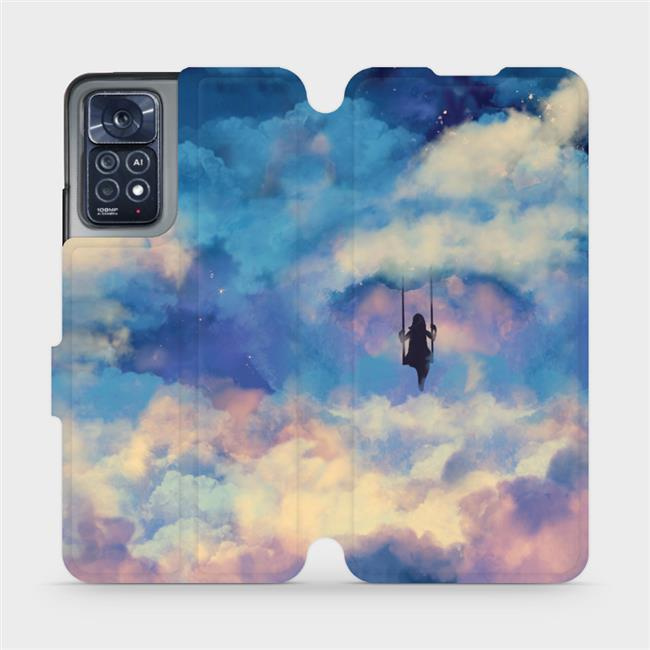 Flipové pouzdro Mobiwear - Xiaomi Redmi Note 11 Pro 5G - MR09S Dívka na houpačce v oblacích