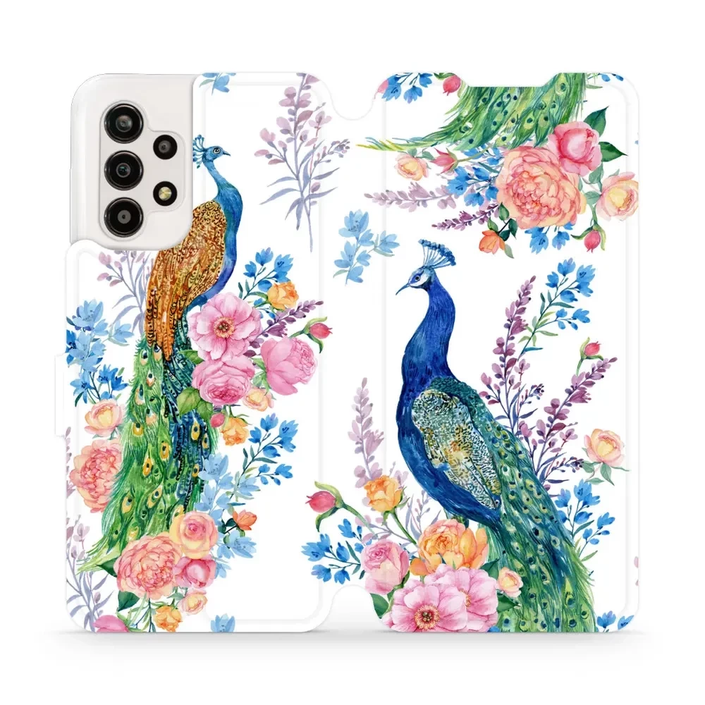 Flipové pouzdro Mobiwear - Samsung Galaxy A13 - MX08S Pávi