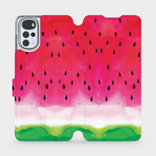 Flipové pouzdro Mobiwear - Motorola Moto G22 - V086S Melounek