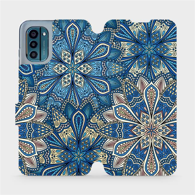 Flipové pouzdro Mobiwear - Nokia G21 / Nokia G11 - V108P Modré mandala květy