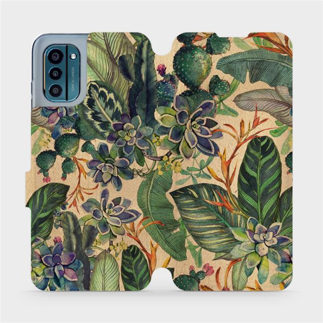 Flipové pouzdro Mobiwear - Nokia G21 / Nokia G11 - VP05S Sukulenty