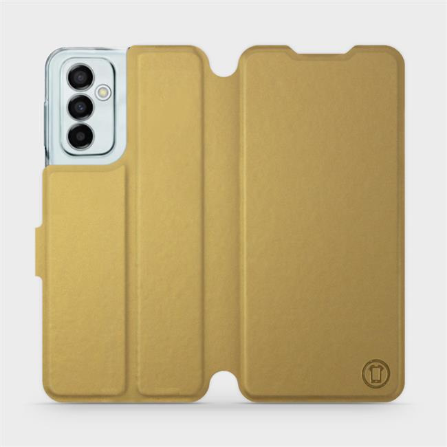 Flipové pouzdro Mobiwear - Samsung Galaxy M23 5G - Zlatavé a šedé