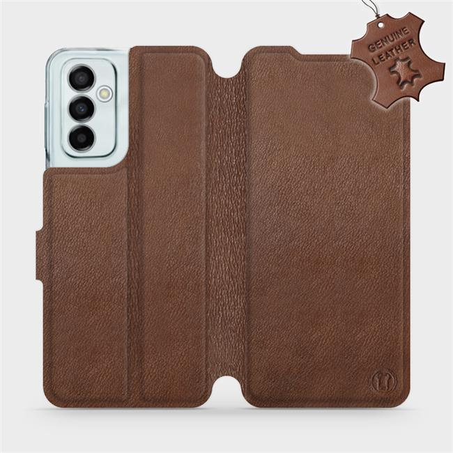 Kožené flip pouzdro Mobiwear - Samsung Galaxy M23 5G - Hnědé