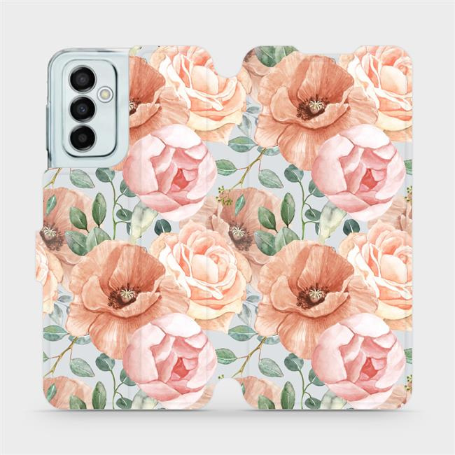Flipové pouzdro Mobiwear - Samsung Galaxy M23 5G - MP02S Pastelové květy