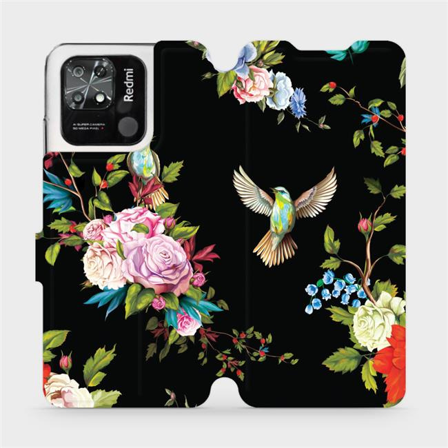 Flipové pouzdro Mobiwear - Xiaomi Redmi 10C - VD09S Ptáčci a květy