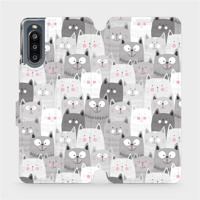Flipové pouzdro Mobiwear - Sony Xperia 10 IV - M099P Kočičky