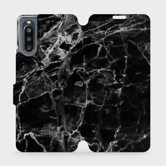 Flipové pouzdro Mobiwear - Sony Xperia 10 IV - V056P Černý mramor