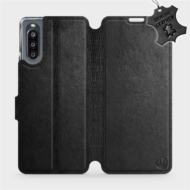 Kožené flip pouzdro Mobiwear - Sony Xperia 10 IV - Černé