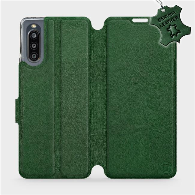 Kožené flip pouzdro Mobiwear - Sony Xperia 10 IV - Zelené